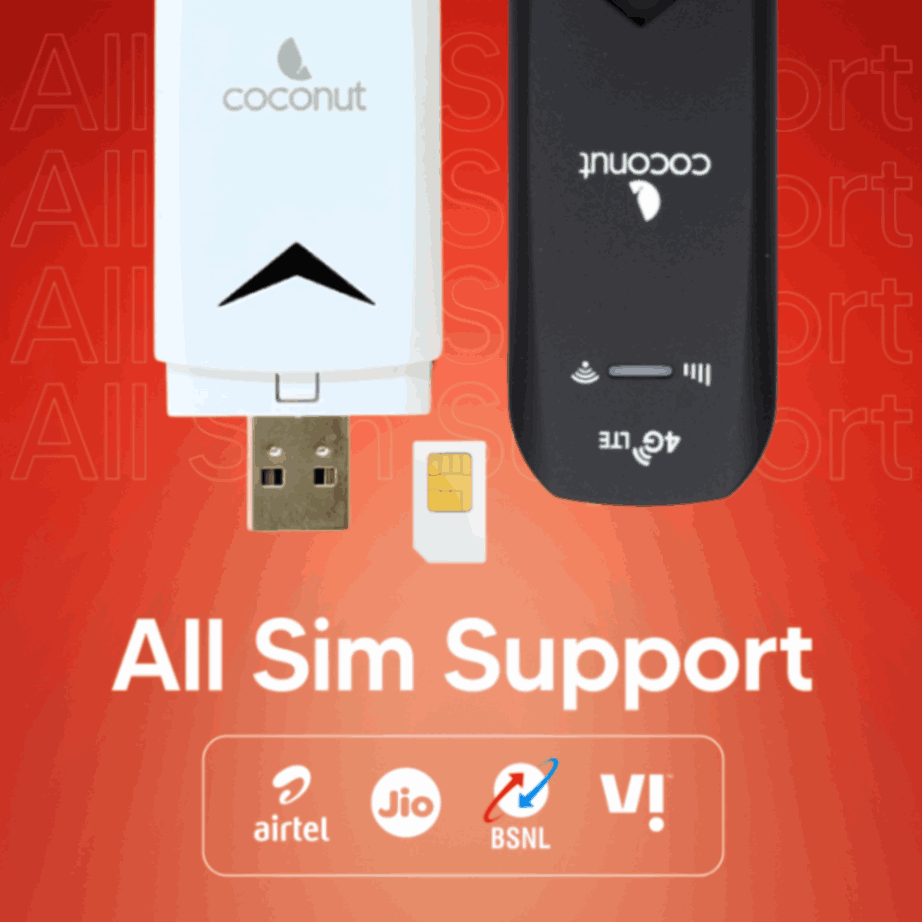 Konnect 4G Dongle - Dual Band, Compatible with All SIM Cards